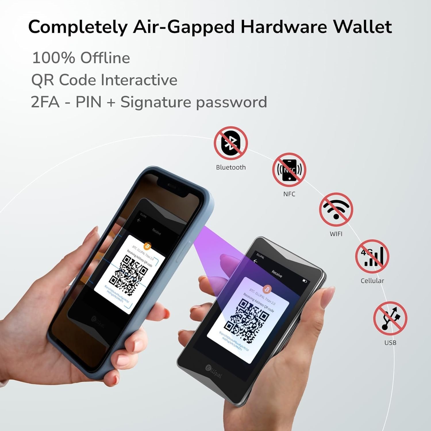 ELLIPAL Titan 2.0 Crypto Cold Wallet, 100% Offline, Air-gapped - Secure Wallet for 10000+ Coins & Tokens & NFTs - Image 3