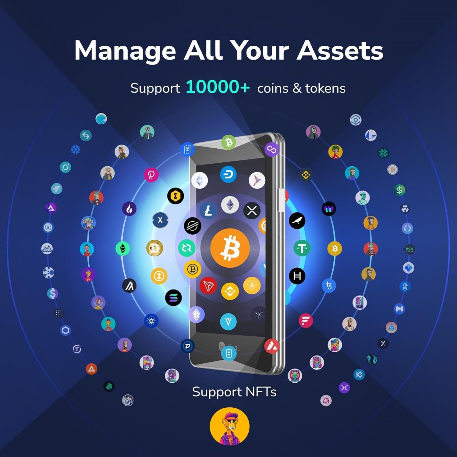 ELLIPAL Titan 2.0 Crypto Cold Wallet, 100% Offline, Air-gapped - Secure Wallet for 10000+ Coins & Tokens & NFTs - Image 4