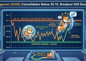 Dogecoin (DOGE) Consolidates Below alt=